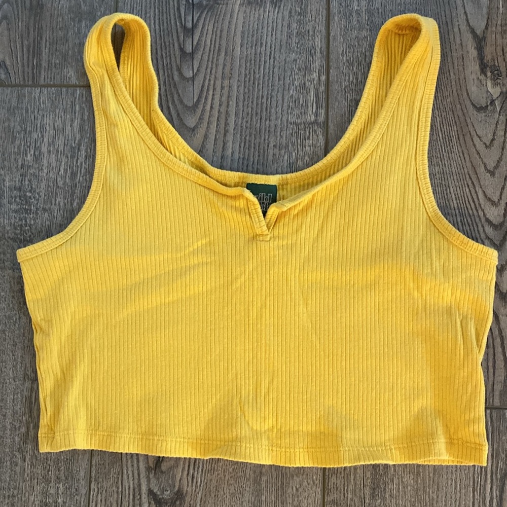 Wild Fable XL Cropped Tank Top Golden Yellow